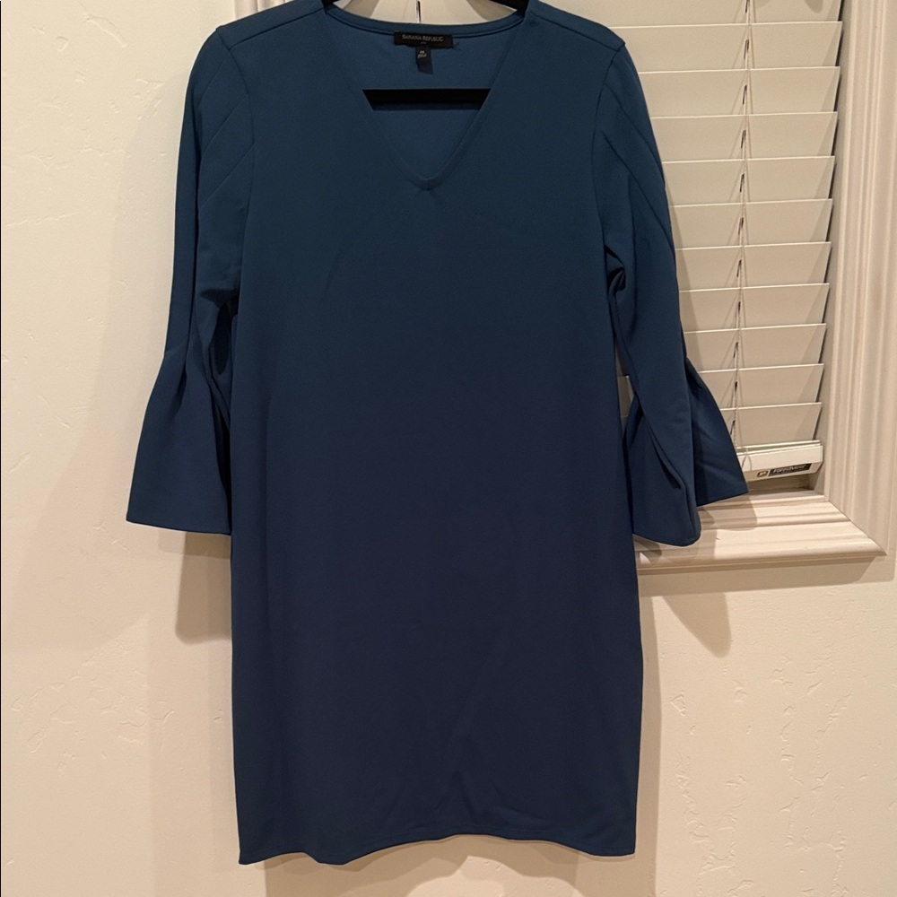 Banana Republic Teal Long Sleeve Dress